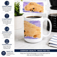 Pomeranian Ceramic Coffee Mug 15 oz Decorative Large C Handle Mug Cup for Tea, Cocoa Hot Chocolate