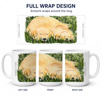 Golden Retriever Ceramic Coffee Mug 15 oz Decorative Large C Handle Mug Cup for Tea, Cocoa Hot Chocolate