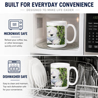 Old English Sheepdog Ceramic Coffee Mug 15 oz Decorative Large C Handle Mug Cup for Tea, Cocoa Hot Chocolate