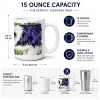 Border Collie Ceramic Coffee Mug 15 oz Decorative Large C Handle Mug Cup for Tea, Cocoa Hot Chocolate
