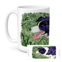 Border Collie Ceramic Coffee Mug 15 oz Decorative Large C Handle Mug Cup for Tea, Cocoa Hot Chocolate