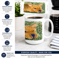 Norwich Terrier Ceramic Coffee Mug 15 oz Decorative Large C Handle Mug Cup for Tea, Cocoa Hot Chocolate