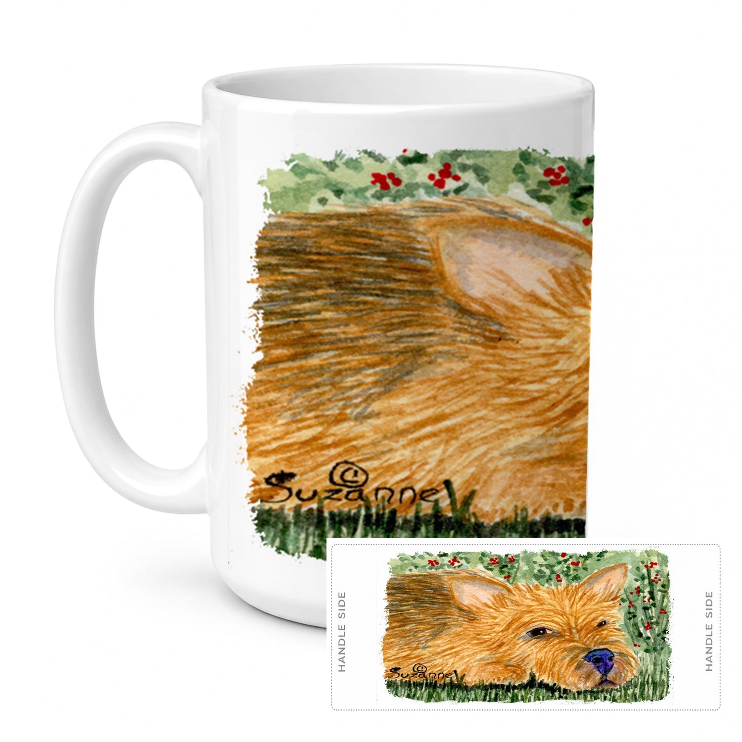 Norwich Terrier Ceramic Coffee Mug 15 oz Decorative Large C Handle Mug Cup for Tea, Cocoa Hot Chocolate
