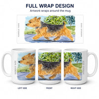 Norwich Terrier Ceramic Coffee Mug 15 oz Decorative Large C Handle Mug Cup for Tea, Cocoa Hot Chocolate