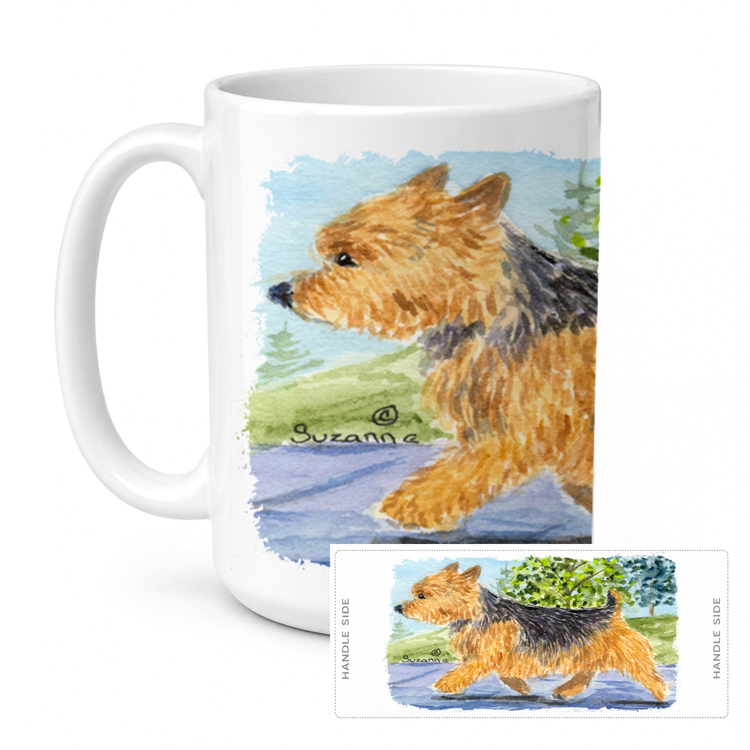 Norwich Terrier Ceramic Coffee Mug 15 oz Decorative Large C Handle Mug Cup for Tea, Cocoa Hot Chocolate