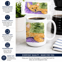 Norwich Terrier Ceramic Coffee Mug 15 oz Decorative Large C Handle Mug Cup for Tea, Cocoa Hot Chocolate