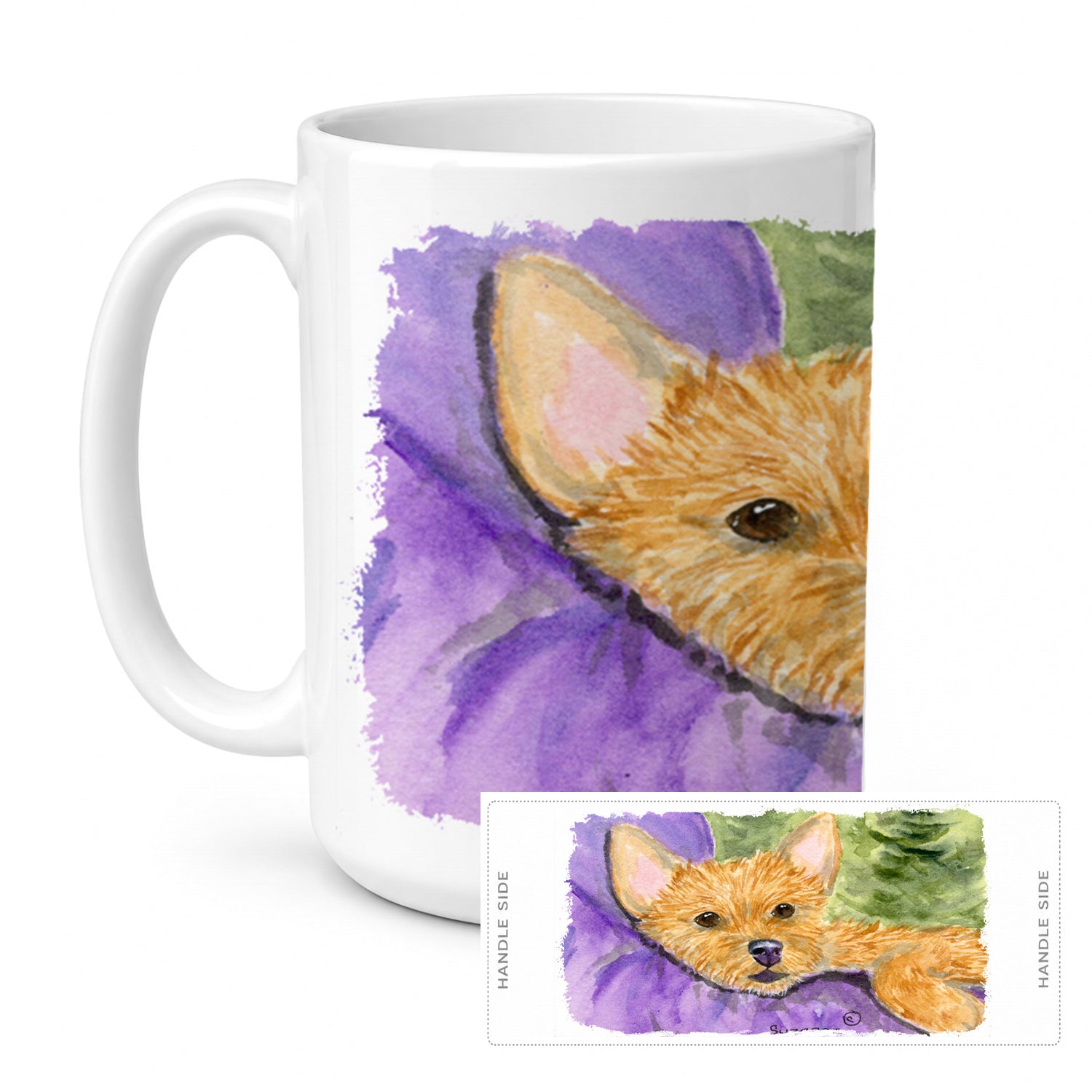 Norwich Terrier Ceramic Coffee Mug 15 oz Decorative Large C Handle Mug Cup for Tea, Cocoa Hot Chocolate