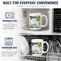 Bichon Frise Ceramic Coffee Mug 15 oz Decorative Large C Handle Mug Cup for Tea, Cocoa Hot Chocolate