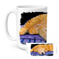 Golden Retriever Ceramic Coffee Mug 15 oz Decorative Large C Handle Mug Cup for Tea, Cocoa Hot Chocolate