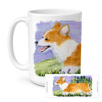 Corgi Ceramic Coffee Mug 15 oz Decorative Large C Handle Mug Cup for Tea, Cocoa Hot Chocolate