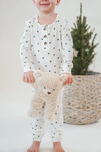 Tiny Trees Ribbed Bamboo 2pc Henley Pajamas - BIG FRENCHIES