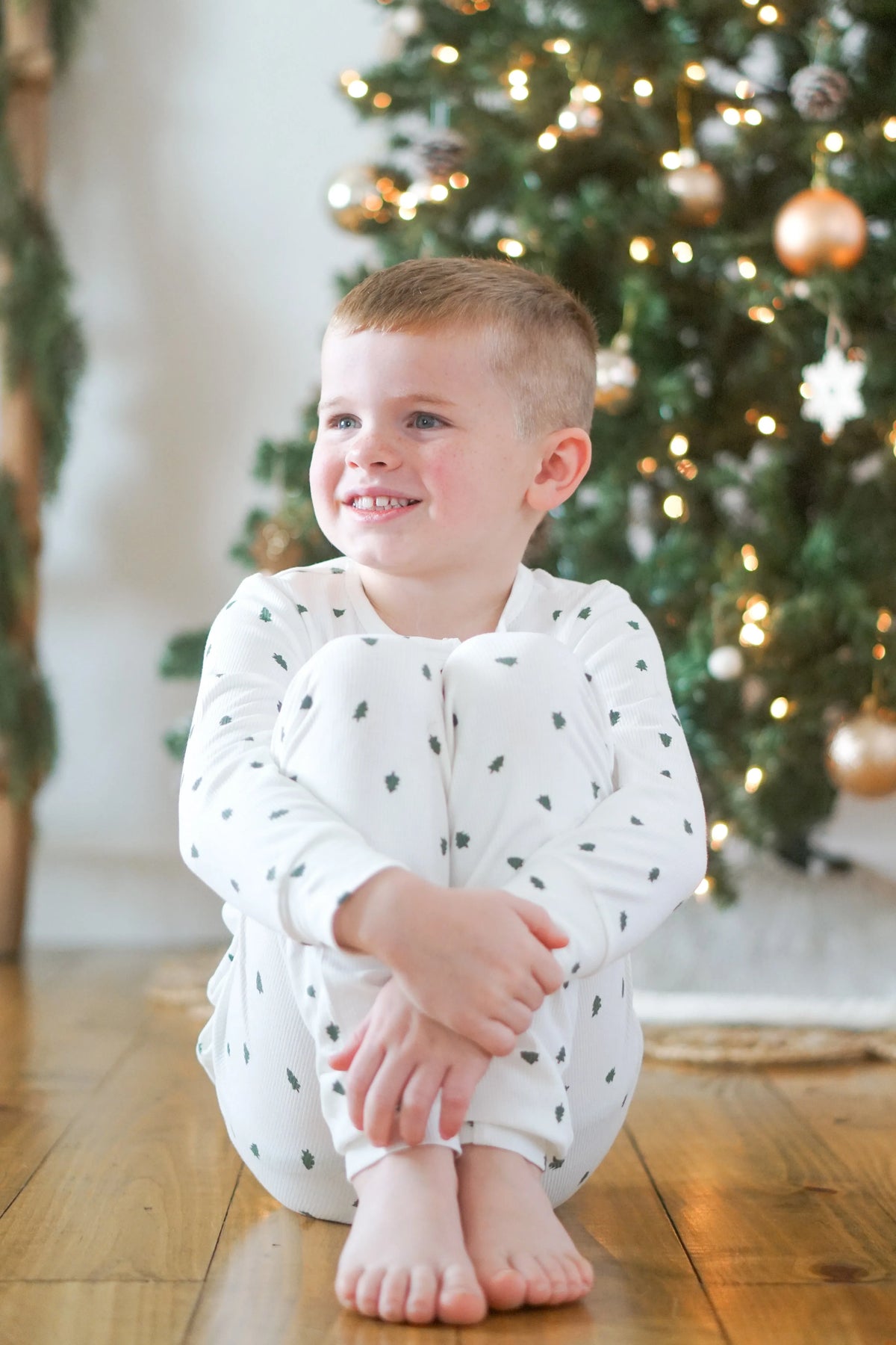 Tiny Trees Ribbed Bamboo 2pc Henley Pajamas - BIG FRENCHIES