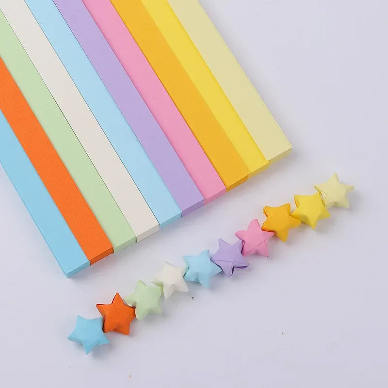 Lucky Star Origami Paper Strips Set – 540 Sheets, 27 Colors - BIG FRENCHIES