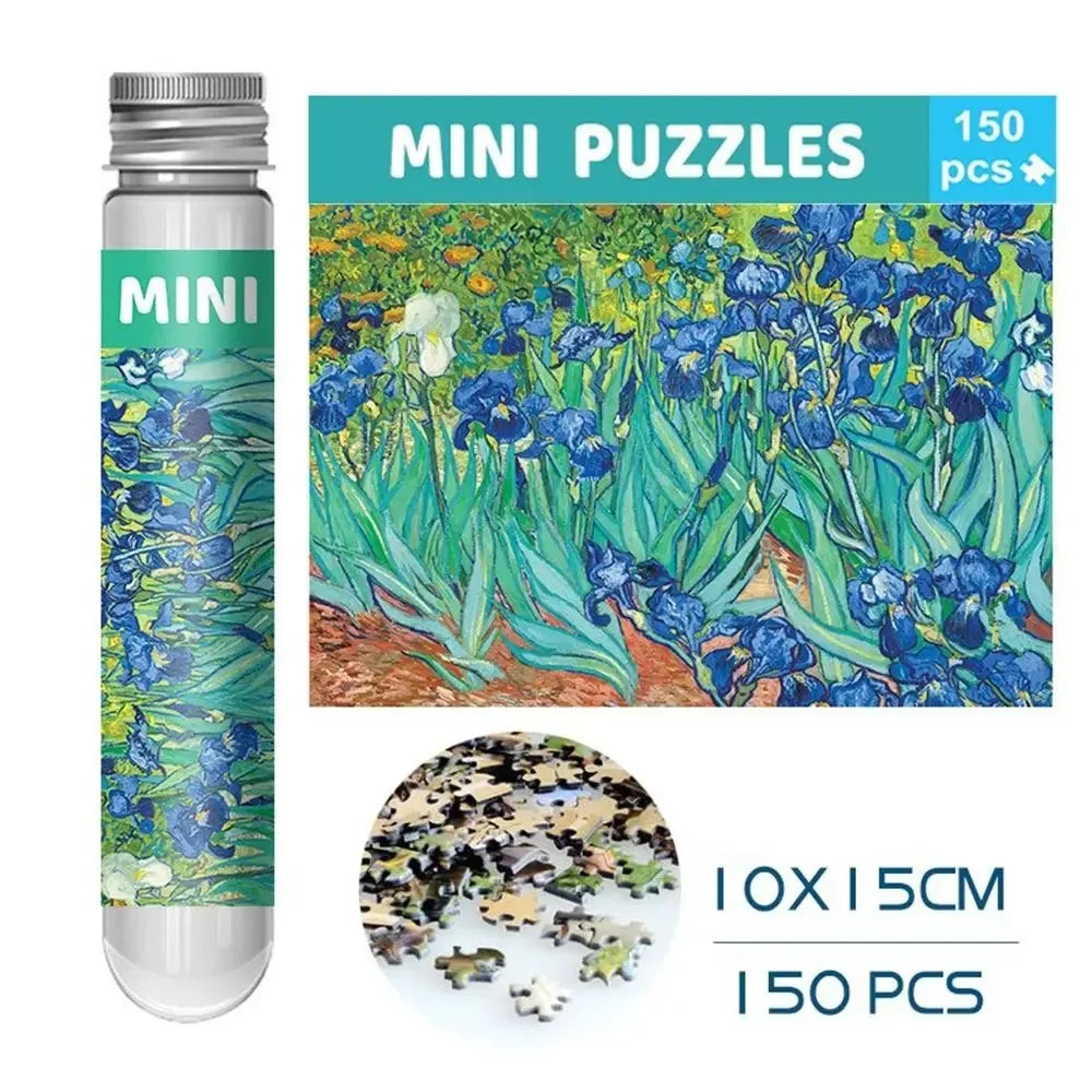 150PCS Oil Painting Jigsaw Puzzles – Mini Test Tube Educational Toy - BIG FRENCHIES