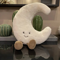 Smile Face Sun & Moon Plush Toy – Cute Cartoon Weather Pillow - BIG FRENCHIES