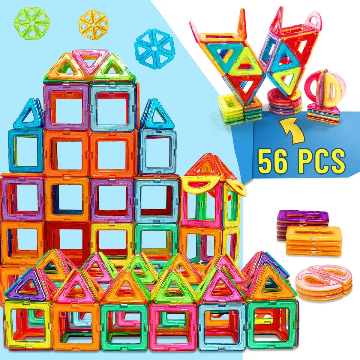 Magnetic Building Blocks for Kids – STEM Construction Learning Toy - BIG FRENCHIES