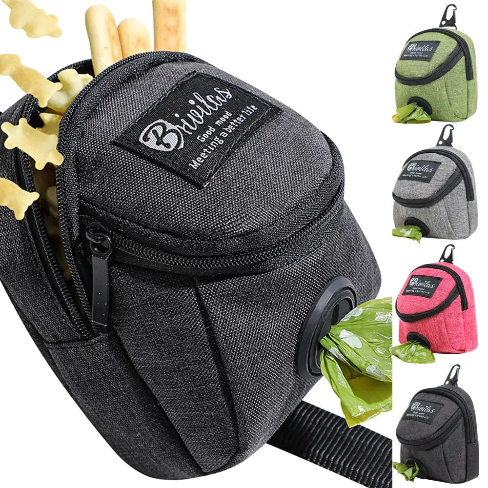 Portable Dog Treat Pouch – Training & Travel Bag with Poop Dispenser - BIG FRENCHIES
