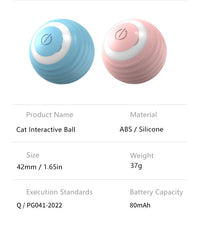 Smart Cat Toy Ball: Auto-Rolling for Active Play - BIG FRENCHIES