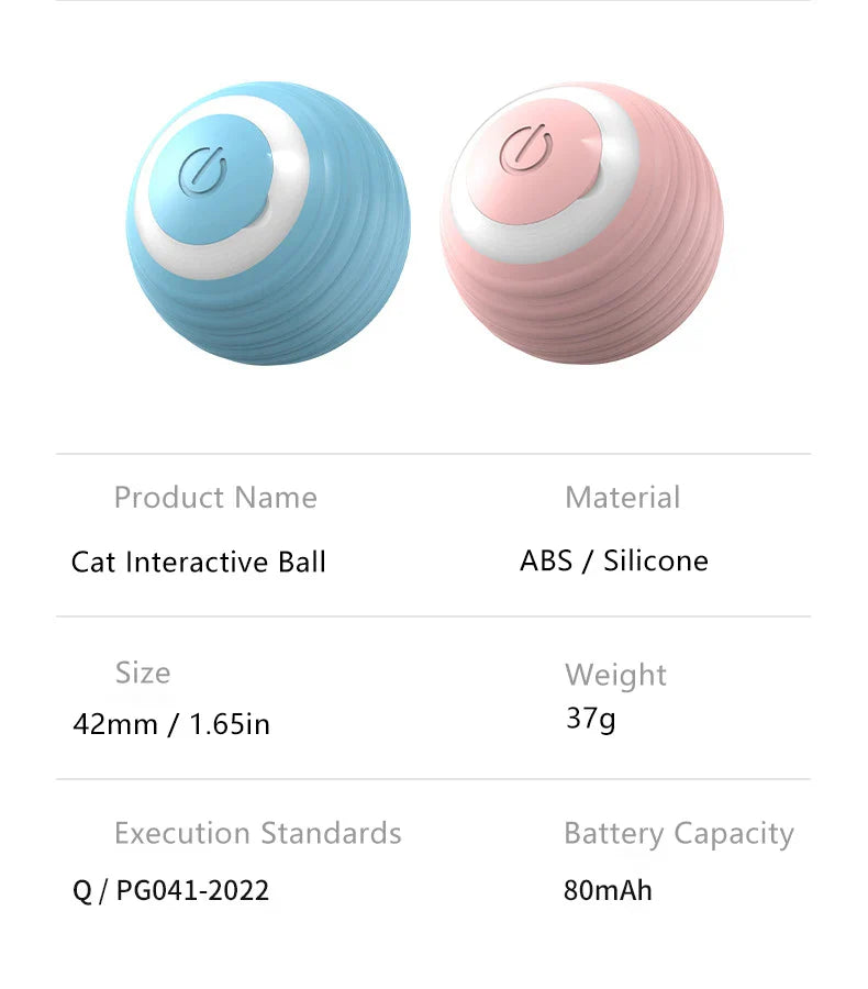 Smart Cat Toy Ball: Auto-Rolling for Active Play - BIG FRENCHIES