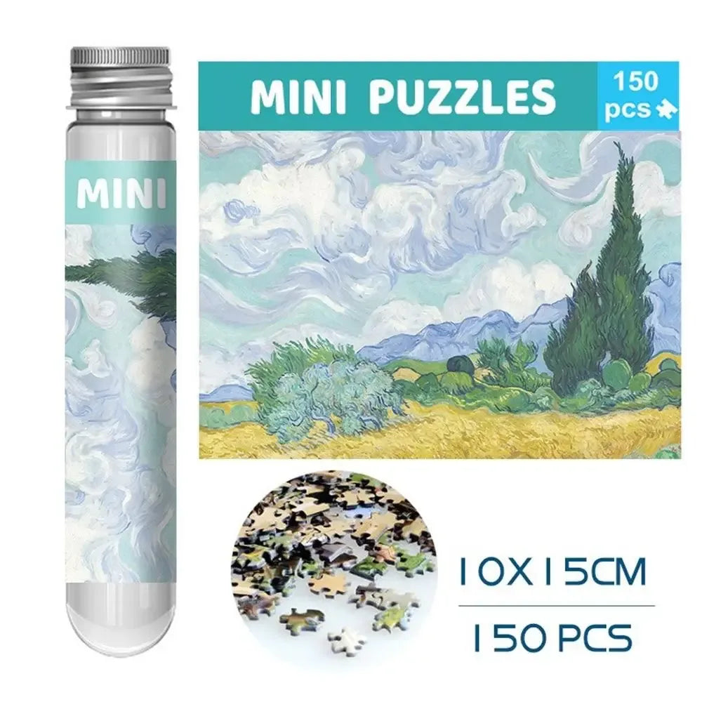 150PCS Oil Painting Jigsaw Puzzles – Mini Test Tube Educational Toy - BIG FRENCHIES