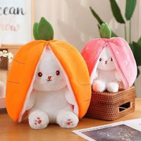 Cute Strawberry Carrot Rabbit Plush Toy – Soft Cuddly Bunny Doll - BIG FRENCHIES