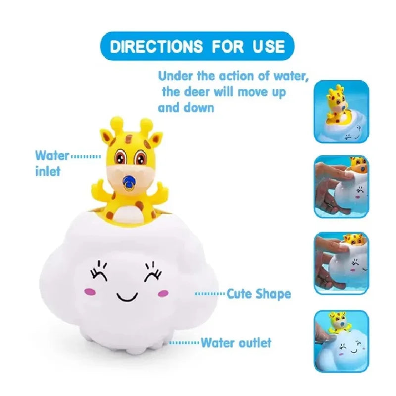 Baby Bath Toy – Cute Cloud Water Sprayer & Swimming Bath Toy - BIG FRENCHIES