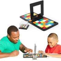 MEACAOFG Kids Color Battle Square Race Game Parent-Child Square Desktop Puzzles