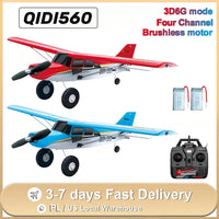 M7 Moore Off-road Aircraft Qidi560 RC Plane EPP 4CH Remote Control Brushless Airplane with LED light Model Toys for Children