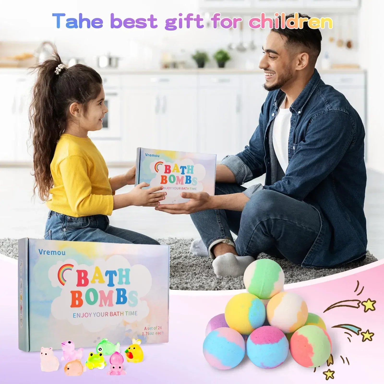 Bath Bombs for Kids – Natural Fizzy Surprise Bath Toys Inside - BIG FRENCHIES