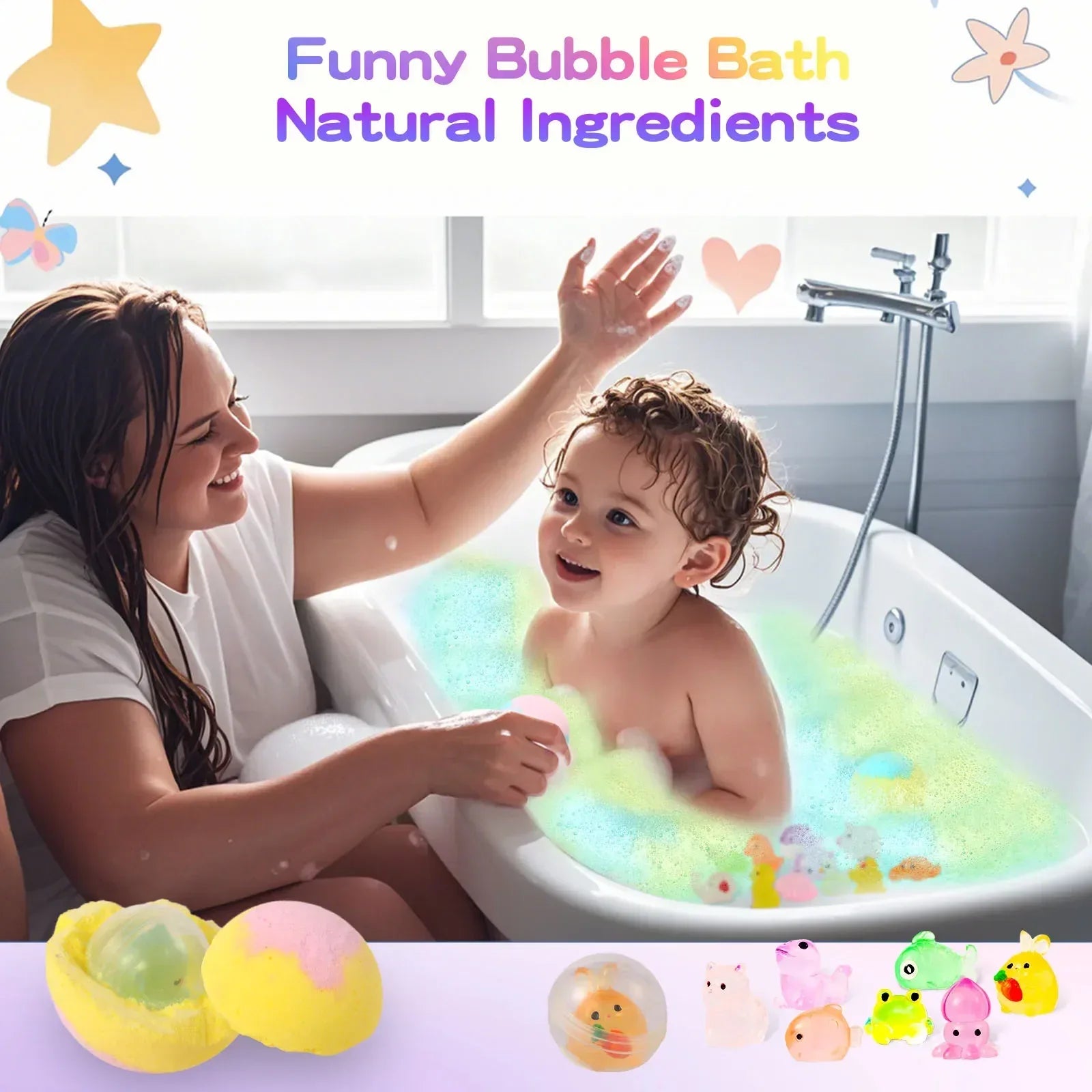 Bath Bombs for Kids – Natural Fizzy Surprise Bath Toys Inside - BIG FRENCHIES