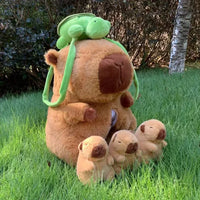 Capybara Plush Toy Set – Mommy with 4 Little Capibara Plush Dolls - BIG FRENCHIES