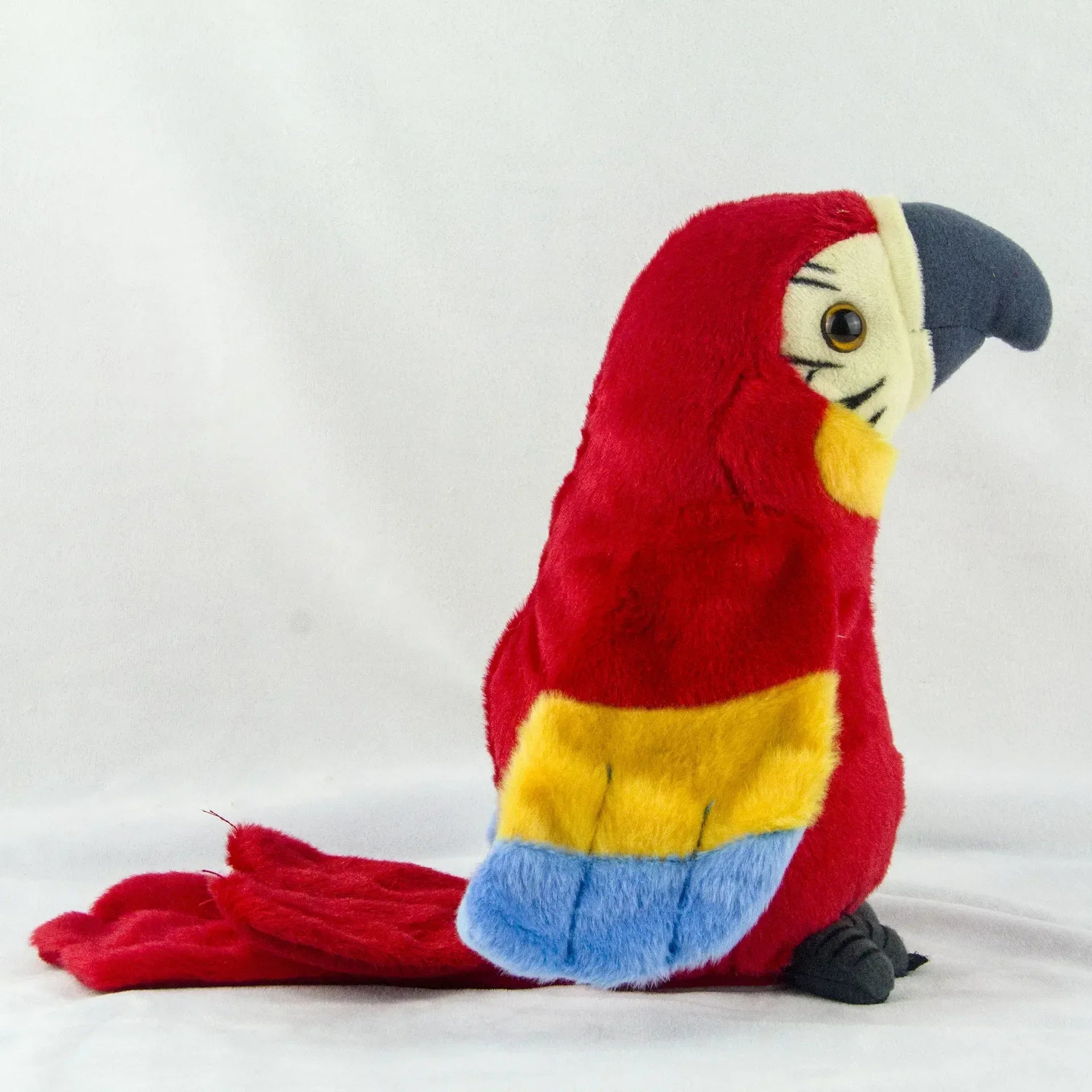 Talking Macaw Parrot Plush Toy – Repeat & Speak Animated Bird - BIG FRENCHIES