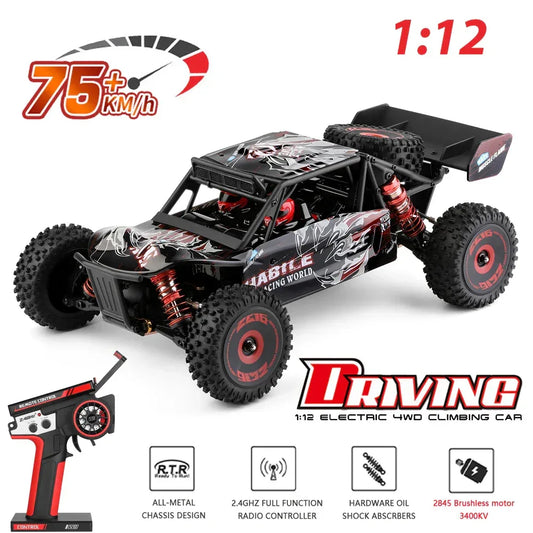 WLtoys 124016 V8 RC Car 75 KM/H High Speed 4WD Drift Off-Road - BIG FRENCHIES