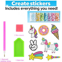 Big Gem Diamond Painting Kit - DIY Mosaic Art & Sticker Craft for Kids
