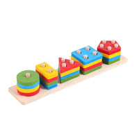 Montessori Wooden Building Blocks – Educational Color & Shape Toy - BIG FRENCHIES