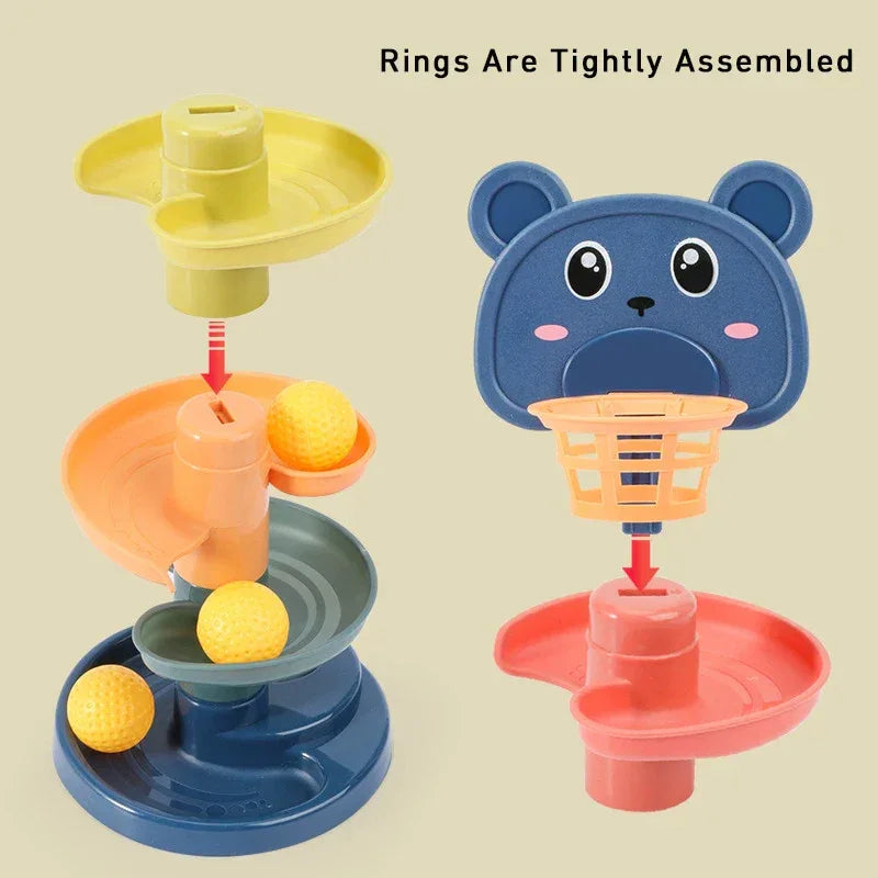 Montessori Baby Rolling Ball Track Toy – Sensory Push Pop Slide Game - BIG FRENCHIES