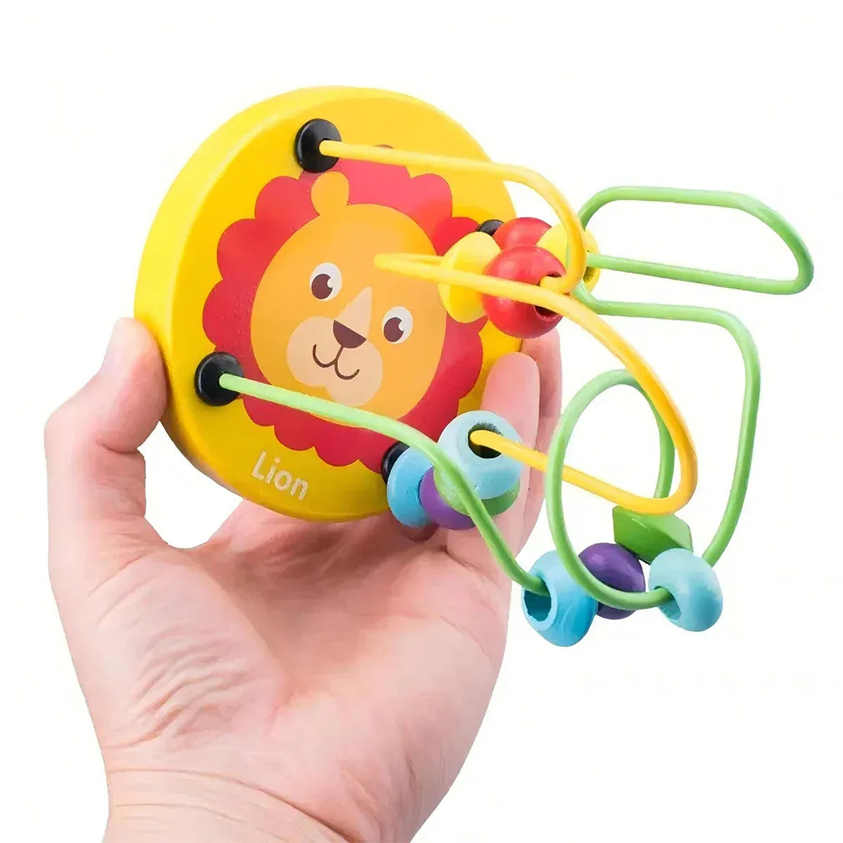 Wooden Roller Coaster Toy – Colorful Educational Bead Maze for Kids - BIG FRENCHIES