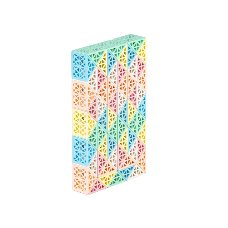 MEACAOFG Magic Snake Ruler Puzzle 24 36 48 60 72 Segments Stress Reliever Toys Twist Folding Educational Toy Kids Child Fidget Toys Cube