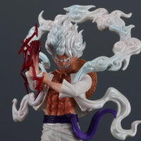 Gear 5 Monkey D. Luffy Anime Figure, One Piece Figure Nika Luffy Action Figurine PVC Statue 25 CM