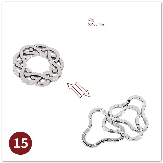 MEACAOFG Classic IQ Metal Brain Teaser 3D Alloy Box Kong Ming Lock Puzzles Magic Baffling Puzzle Game Toys for Children Adults Funny Gift - BIG FRENCHIES