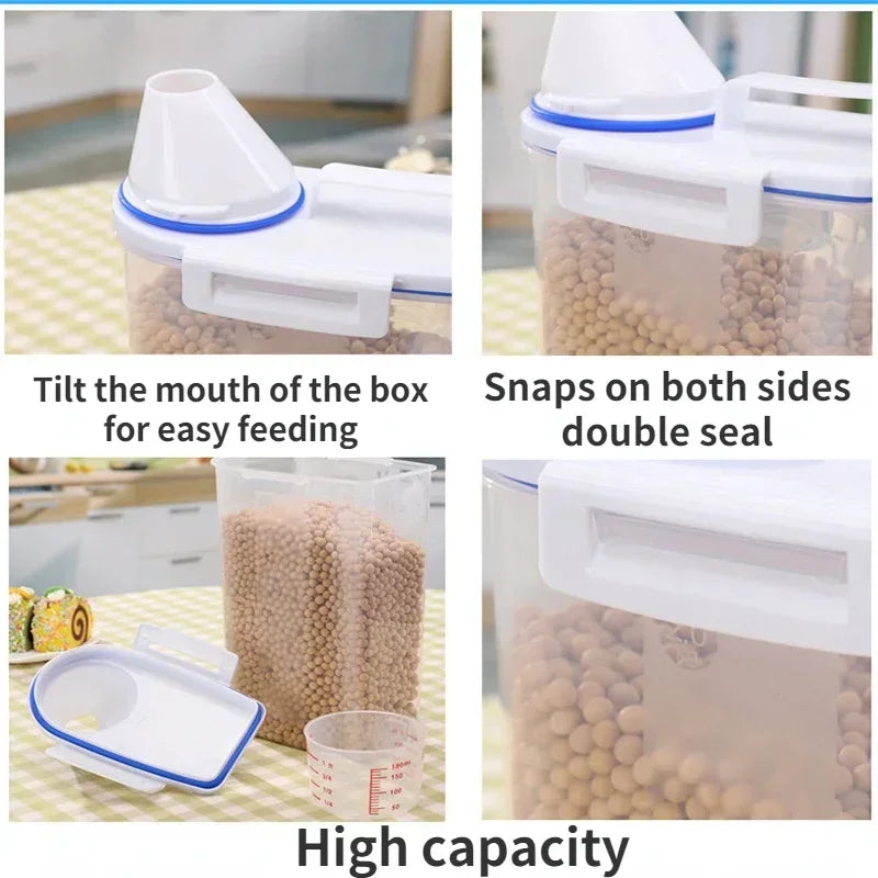 Dog & Cat Food Storage Container – 1.5kg/2kg with Measuring Cup - BIG FRENCHIES