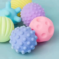 6Pcs Textured Multi Ball Set for Baby Tactile Training