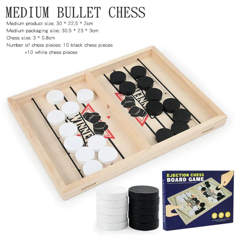 Wooden Bouncing Chess Tabletop Game – Parent-Child Interactive Toy - BIG FRENCHIES