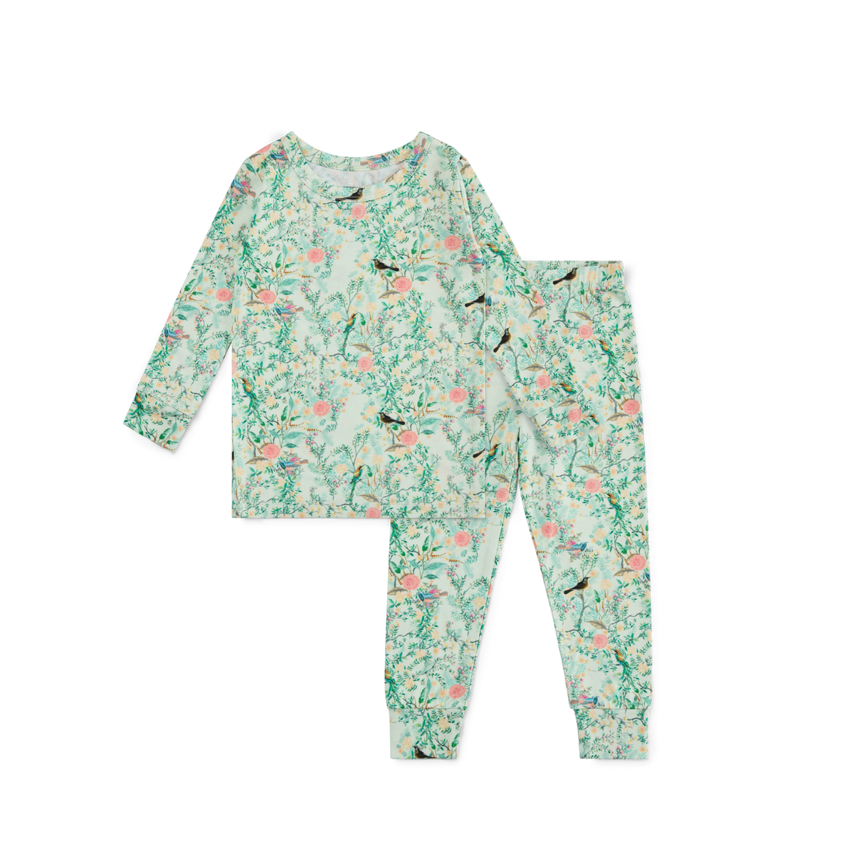 Sage Blossom Bamboo Toddler Pajama Set - BIG FRENCHIES