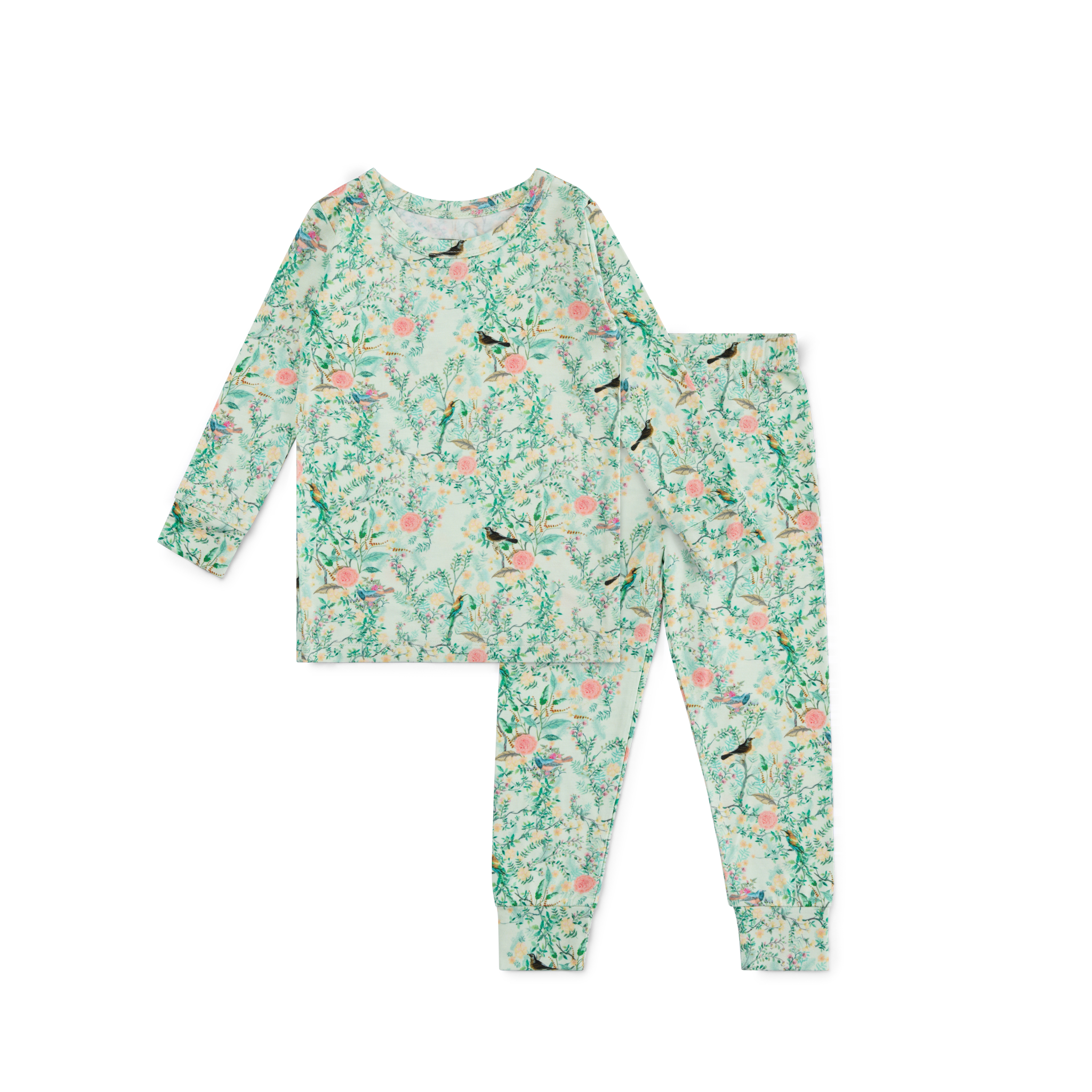 Sage Blossom Bamboo Toddler Pajama Set - BIG FRENCHIES