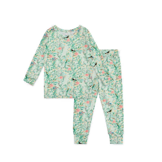 Sage Blossom Bamboo Toddler Pajama Set - BIG FRENCHIES