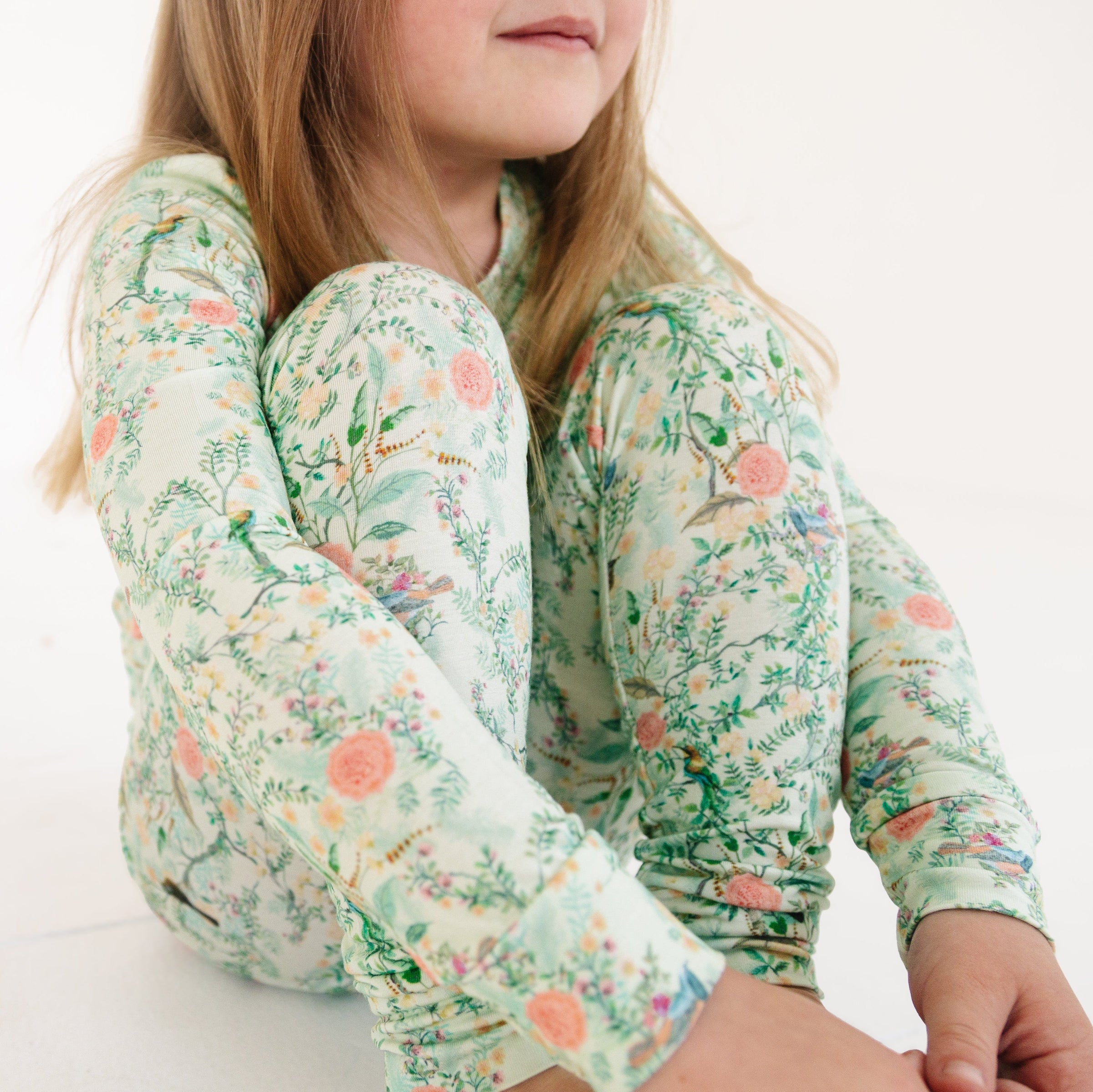 Sage Blossom Bamboo Toddler Pajama Set - BIG FRENCHIES