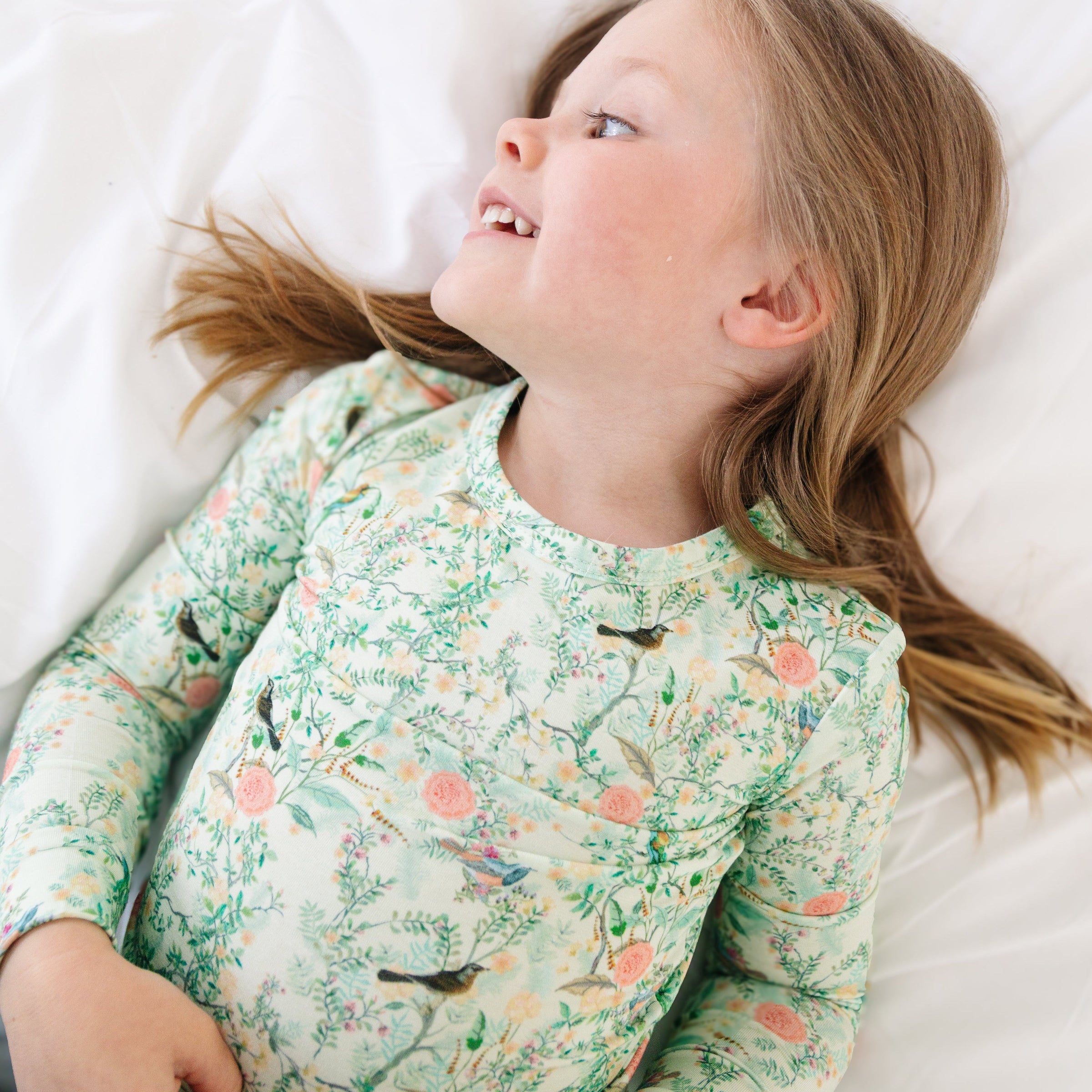 Sage Blossom Bamboo Toddler Pajama Set - BIG FRENCHIES