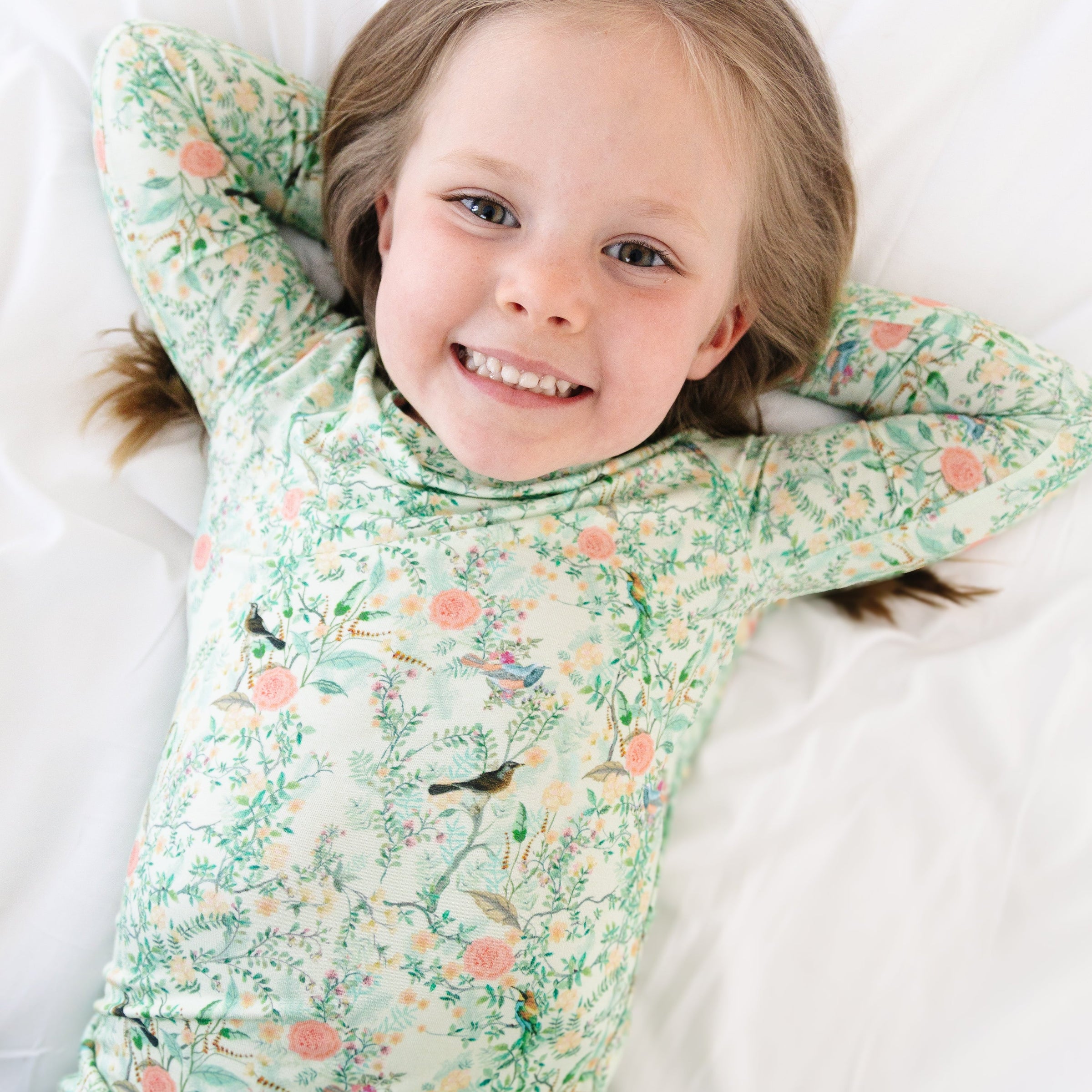 Sage Blossom Bamboo Toddler Pajama Set - BIG FRENCHIES