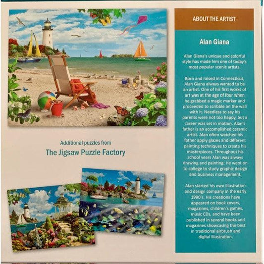 Sail into Summer Costal Lighthouses 1000 Piece Jigsaw Puzzle Leap Year - BIG FRENCHIES